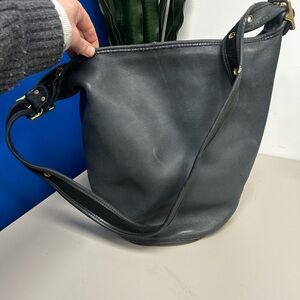 VTG COACH duffle Sac 9085 Dark Gray Bucket Bag